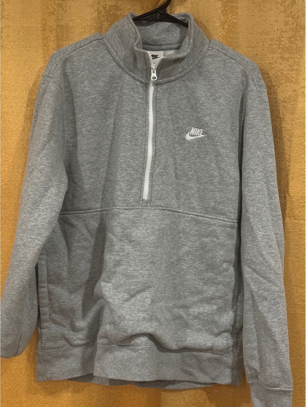 Nike gray quarter-zip sweatshirt